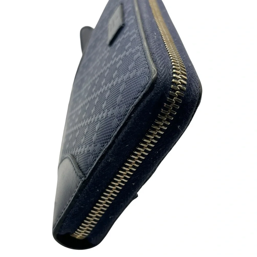 Gucci Diamante Zip Around Navy Wallet - Picture 2 of 8